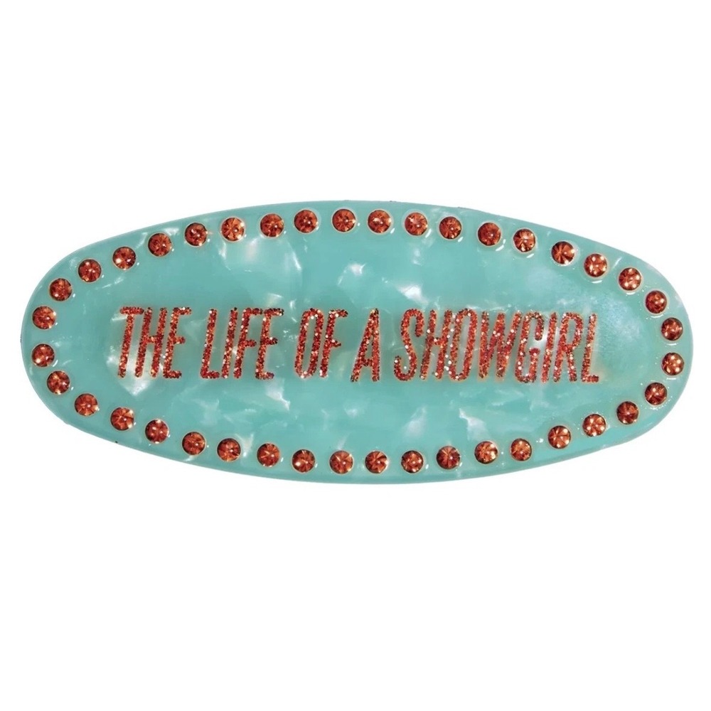 Taylor Swift The‎ Life of a Showgirl Hair Barrette Clip Mint Orange NEW